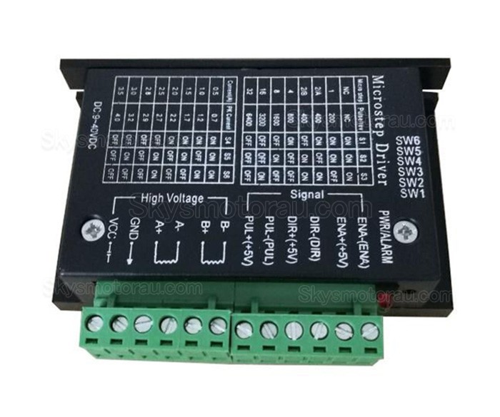 TB6600 Stepper Motor Driver 9-40VDC 0.5A-4A 2 Phase for NEMA 17, 23, 24 Stepper Motor